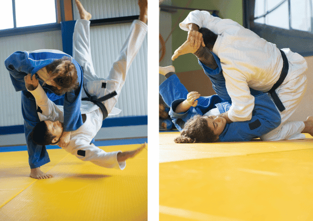 Judo athletes and sports physiotherapists work together to prevent injuries